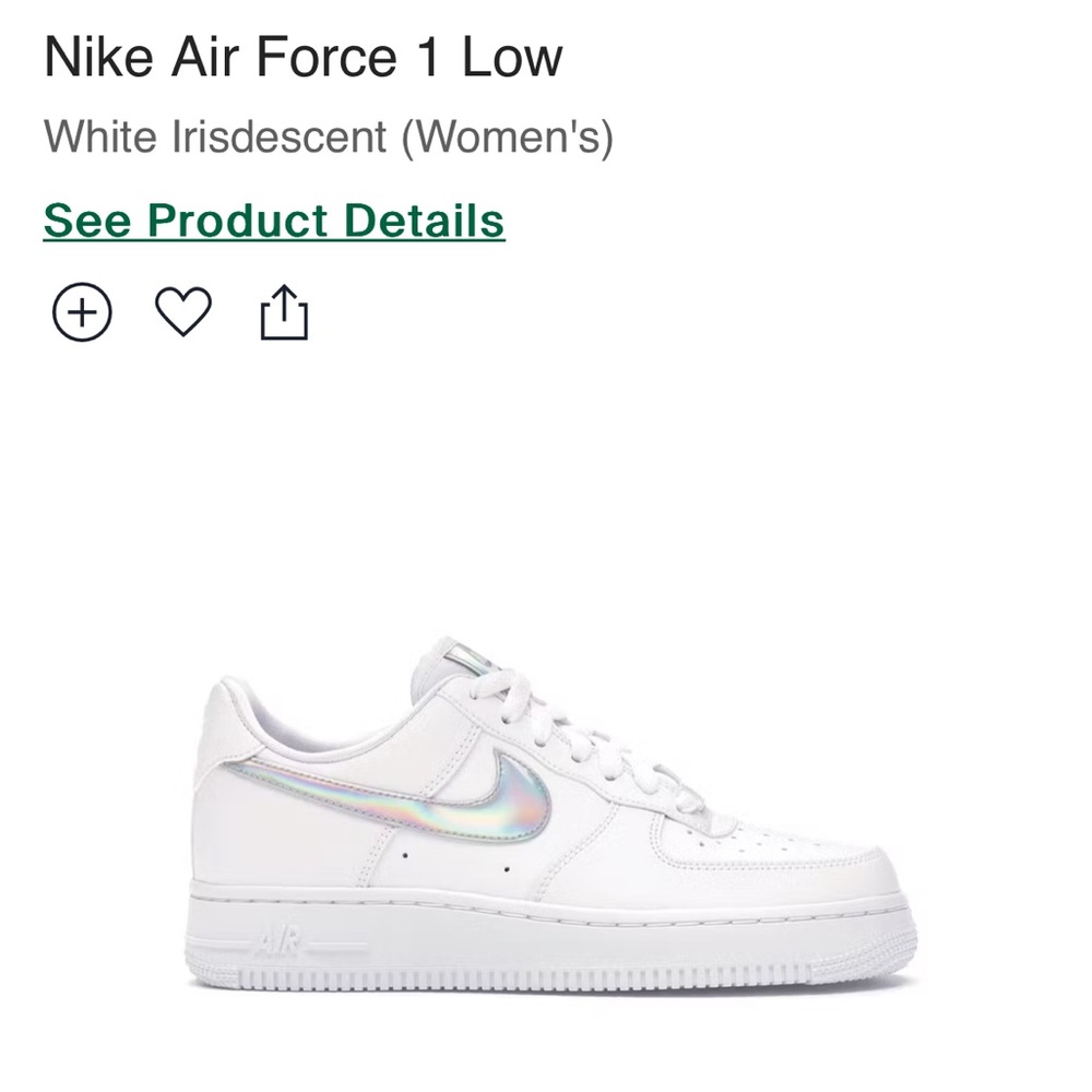 Nike Air Force 1 iridescent / holographic